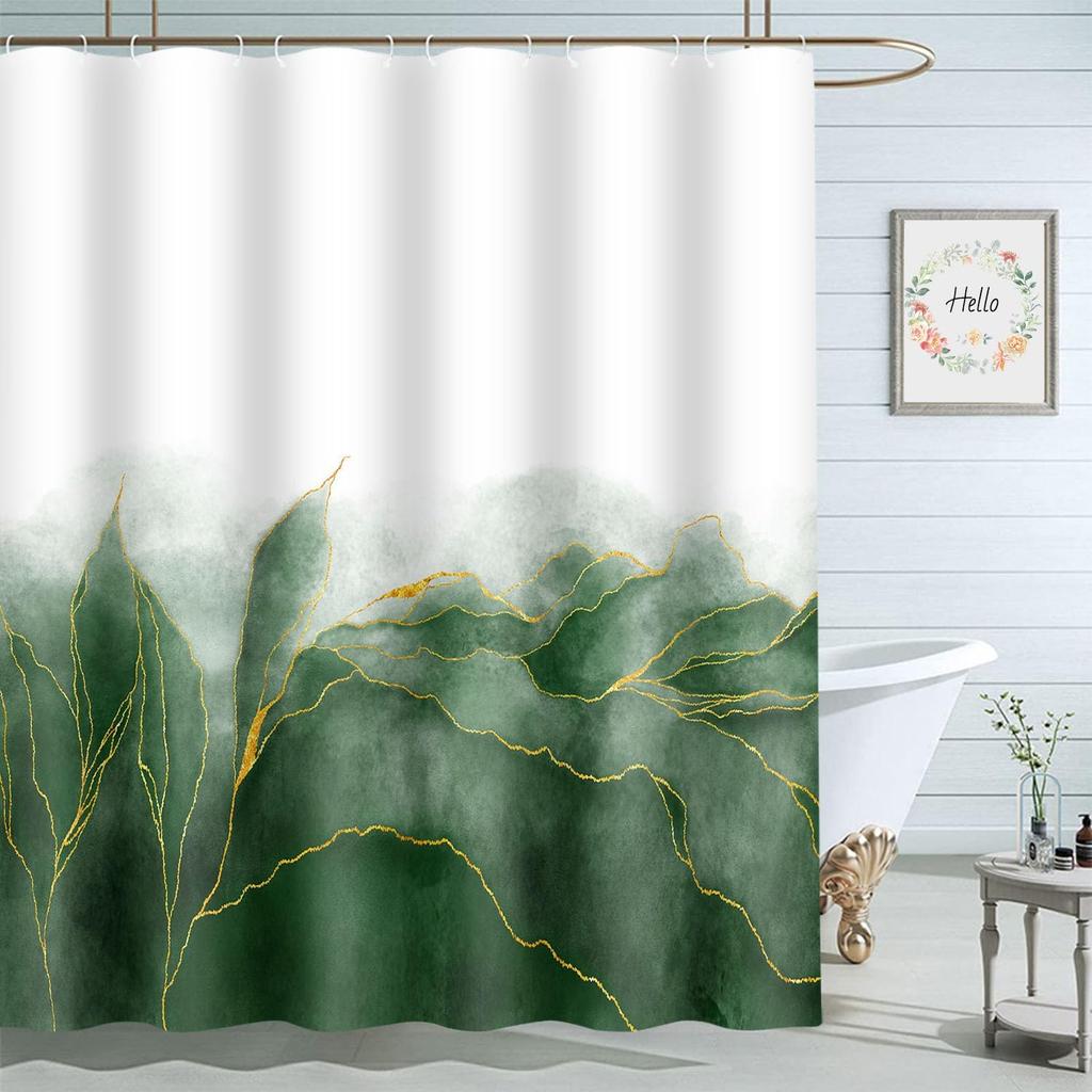 Moslion Red Strawberry Bathroom Curtains Fruit Slice Home Decoration Waterproof Fabric Shower Curtain with Hooks 72x72 Inch