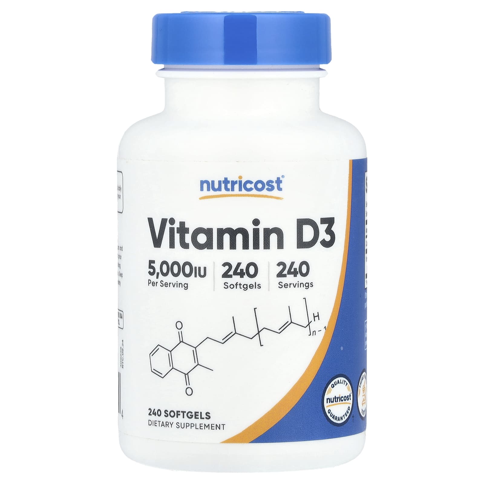 

Vitamin D3, 125Mcg (5,000Iu), 240 Softgels