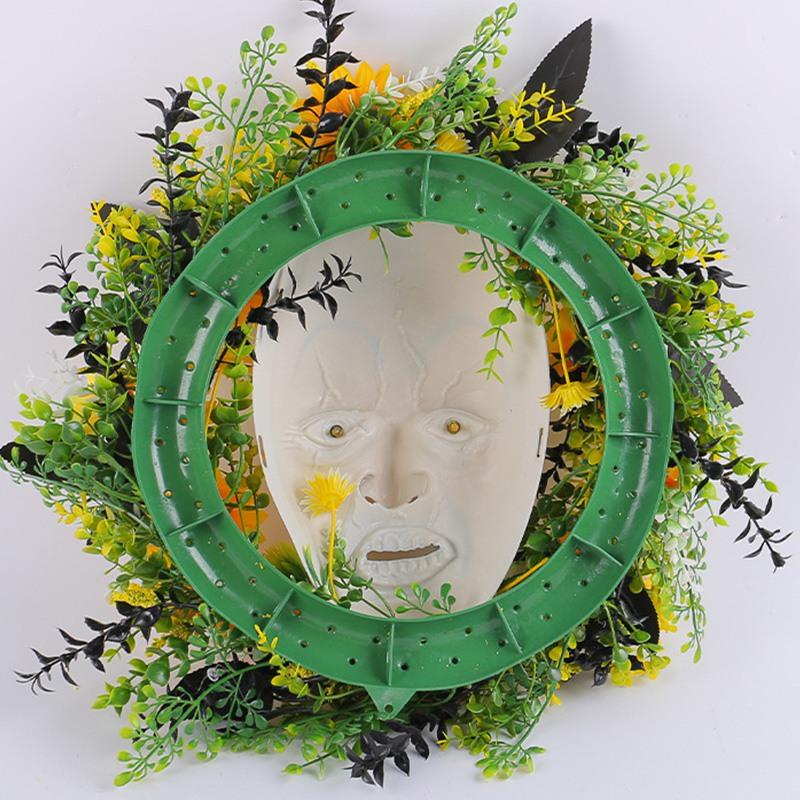 Halloween Sunflower Ghost Face Horror Garland Door Hanging Festival Courtyard Artificial Flower Wreath Halloween Decoration