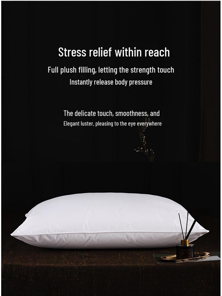White Goose Feather Pillow Core 45x45cm: Hotel Sofa Cushion for Lumbar Support