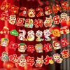 Foldable New Year Hanging Flag Cartoon Snake Year Banner Pull Flag Ornament  Chinese New Year