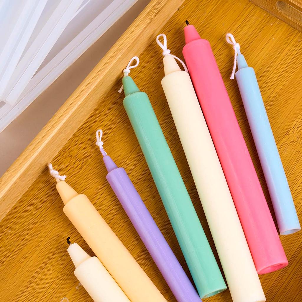 New Long Round Silicone Candle Mold DIY Long Rod Wax Stick Home Decor Tool Handmade Geometry Aromath Candles Making Supplies