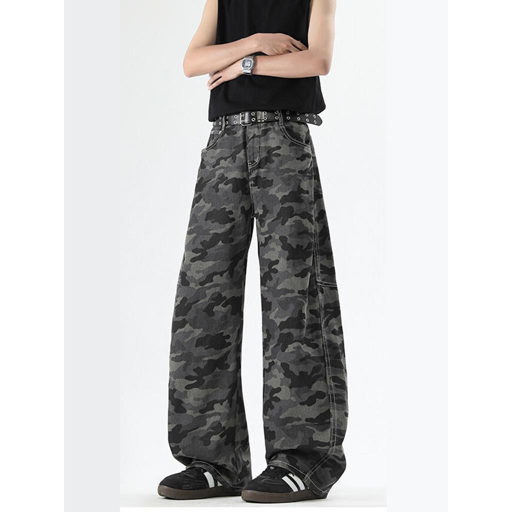 JYL Unisex Flare Jeans American Three-Stripe Winter Vintage Cleanfit High-Street Denim