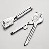 Portable Multi-Tool Keychain Stainless Steel 8-in-1 Camping Multi-Function Keychain Folding Multi-Function Design
