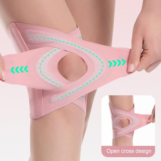 Knee Brace for Men Women Adjustable Compression Knee Support with Side Spring