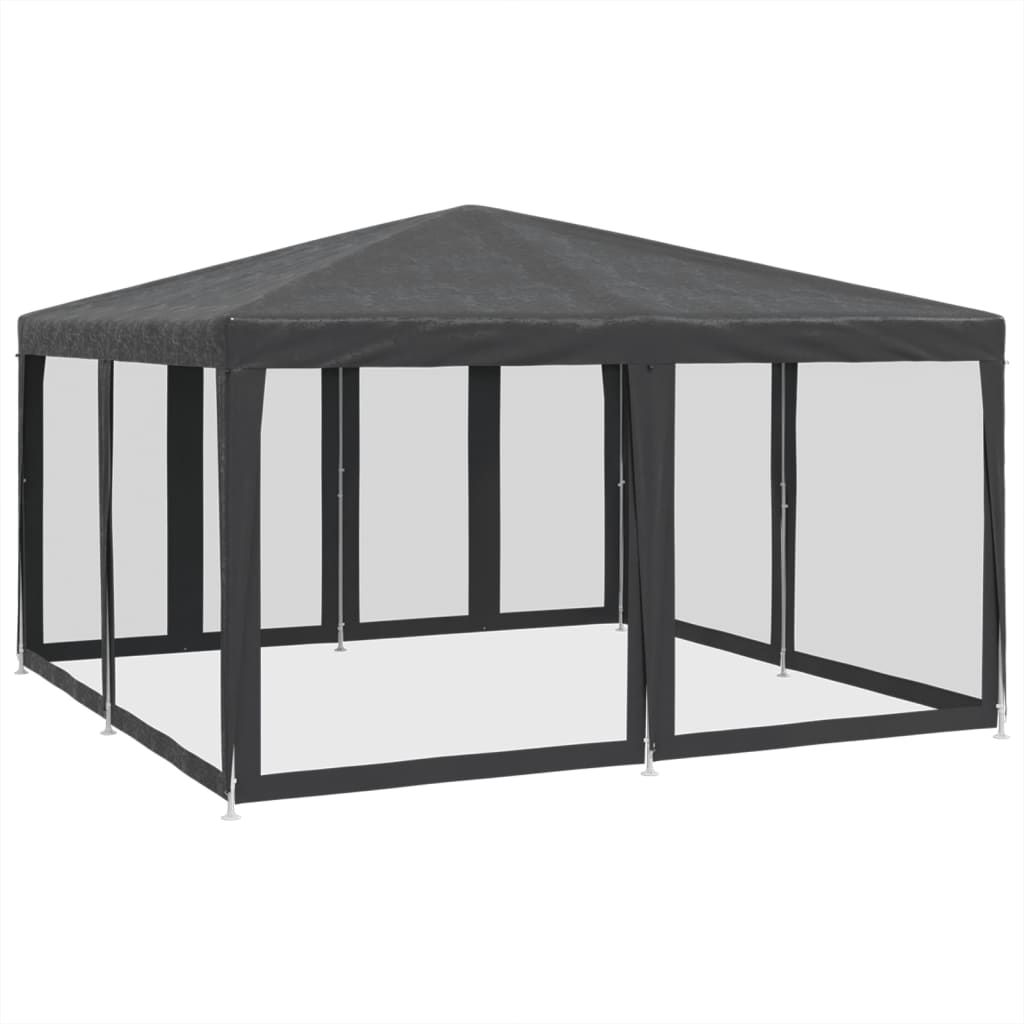 Vidaxl Party Tent With 8 Mesh Walls, Anthracite, 4X4 M, Hdpe
