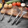 Stainless Steel Potato Masher With Round And Square Openings For Home Kitchen Use