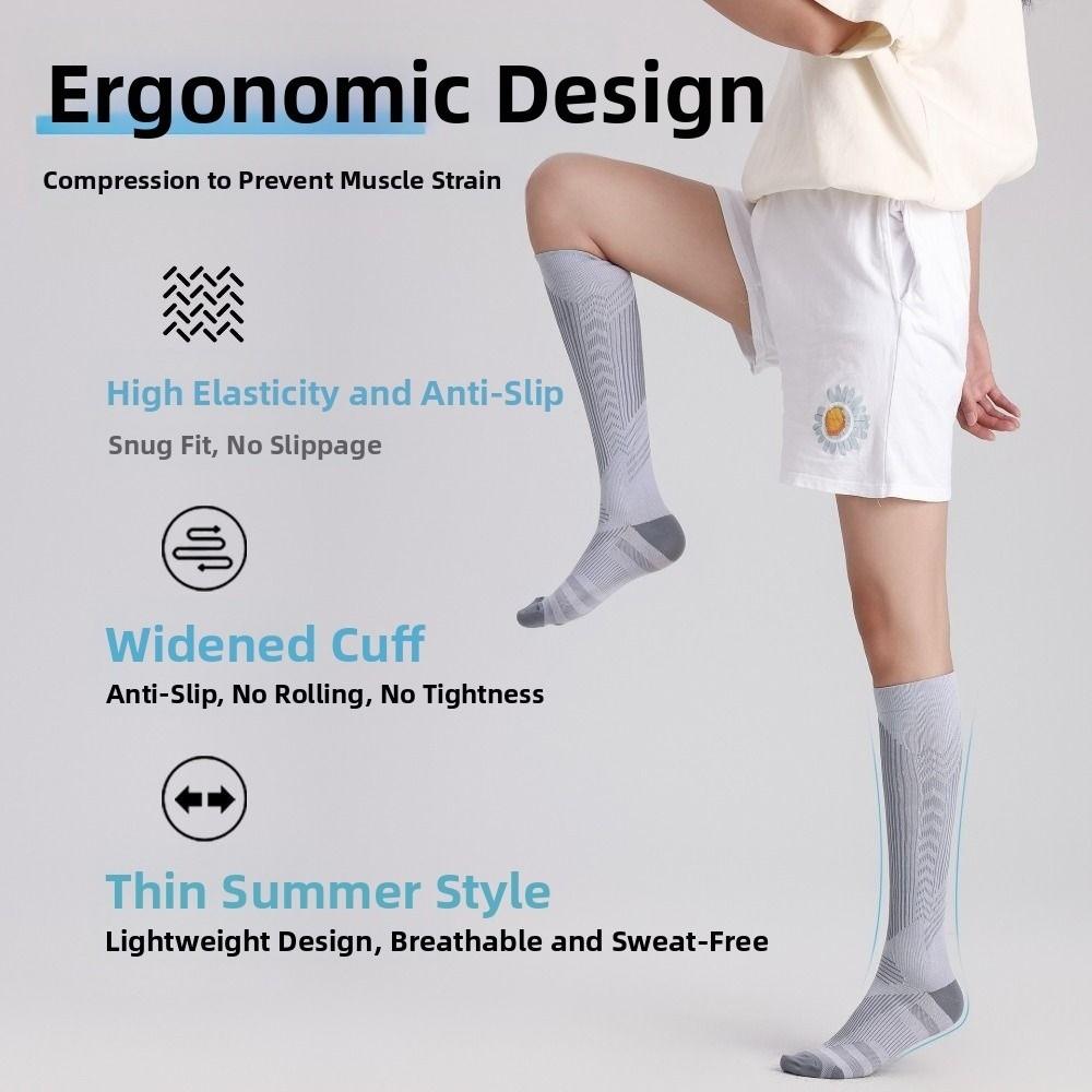 1Pair Knee High Fitness Long Leg Socks Comfortable Cycling Socks  Pregnancy