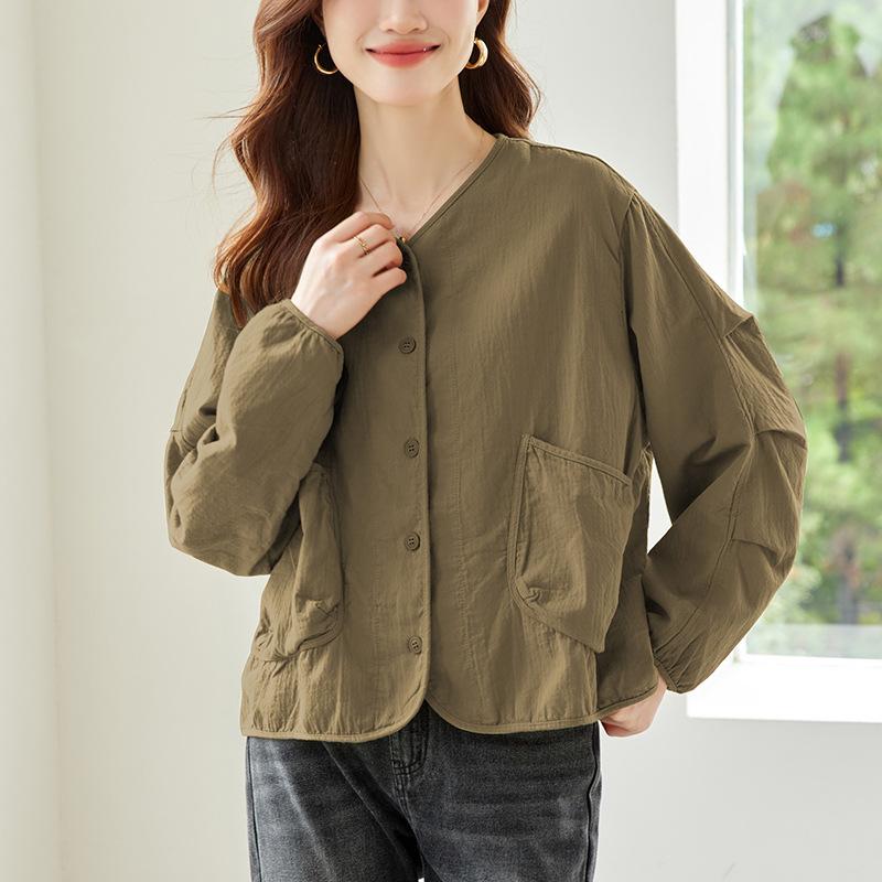 Women's new coat design sense simple loose versatile fashion niche short coat