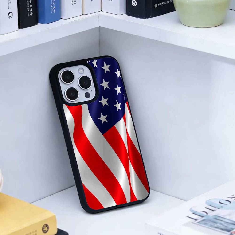 Statue Liberty America USA Flag Phone Case For iPhone 14,16,15,13,17,12,Plus,Pro,Max Magnetic For Magsafe Frosted Cover