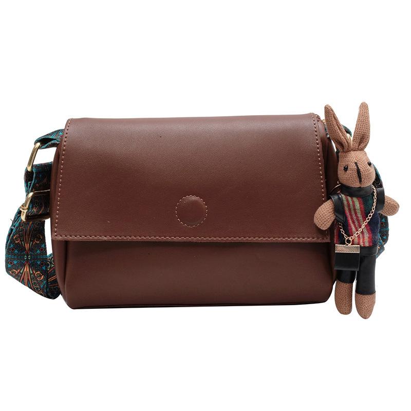 Bag New Versatile Women's Bag Fashion Shoulder Bag Wide Shoulder Small Square Bag