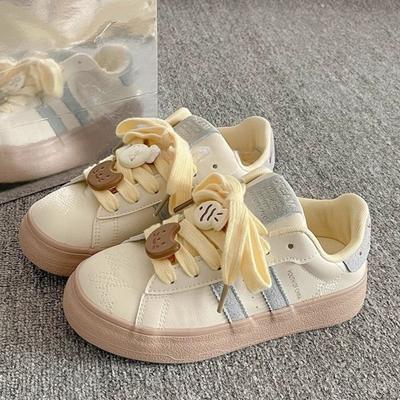 Fashion 2025 New Summer K-Style Chunky Sneakers Women White Platform Campus Shoes Versatile Spring Casual Fashion Platform Sneakers
