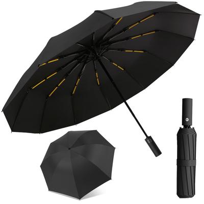 JOYTOKEN Folding Parasol with UV Protection and Light X 96cm Diameter X Compact Light Automatic Suitable for Sun and Folding Parasol with UV