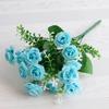 15 Head Real Happy Flower Mini 6 Colors Valentine's Day Flowers Photography Photo Gift Rose Flowers Decorative Home Decorative