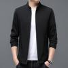 Spring and Autumn Middle-aged Men's Jacket Thin Casual Breathable Loose Solid Color Middle-aged and Elderly Handsome Dad Jacket