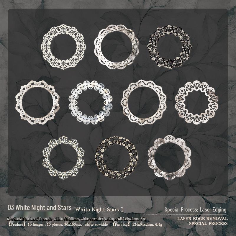 

Yan Ji Cloud Whisper Series Hollow Paper Journal Collage Set - 6 Styles