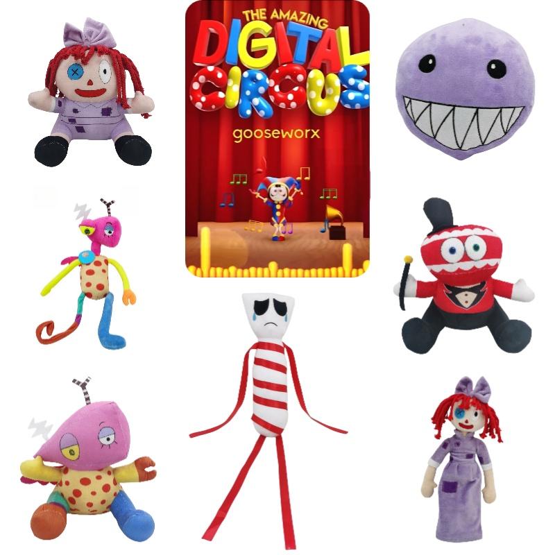Der erstaunliche digitale Zirkus Plüsch Magische Zahl Zirkus Kaninchen Clown Puppe Lila Blase 15cm
