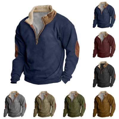 Spring And Autumn Men's Standing Collar Sweatshirt Is Outdoor Casual Sweaters Tops
