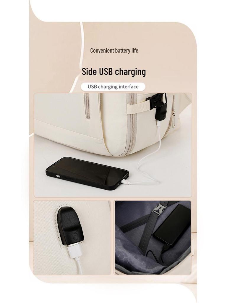 Erweiterbarer USB Business-Reiserucksack für Damen