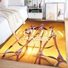 Golden Hustle: Elegance Motion Carpet Living Room and Bedroom Mats Suitable for All Seasons Bathroom Mat Fashion Dormitory Decoration
