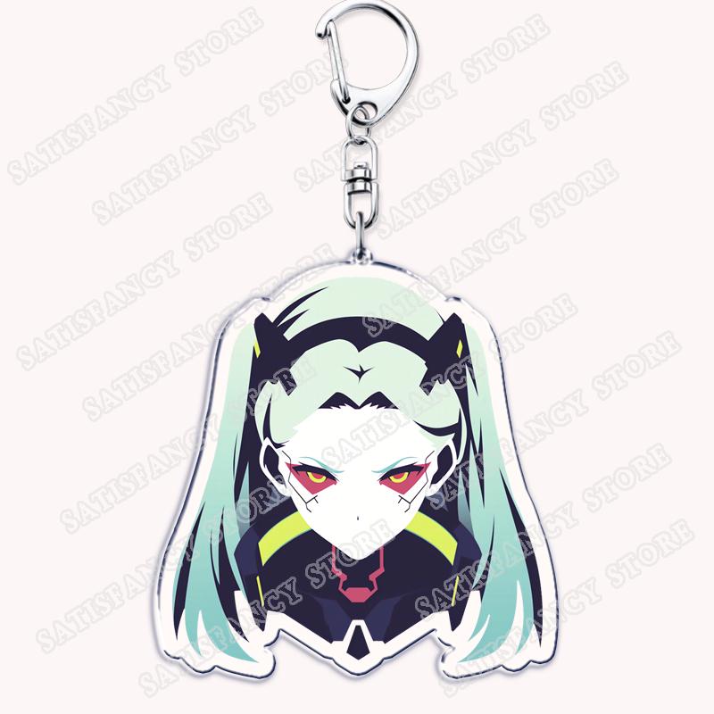 Portachiavi Anime Cyberpunk per Donne Accessori Borsa Edgerunners Rebecca Lucy Gloria Faraday Portachiavi Gioielli Fan Amici Regali