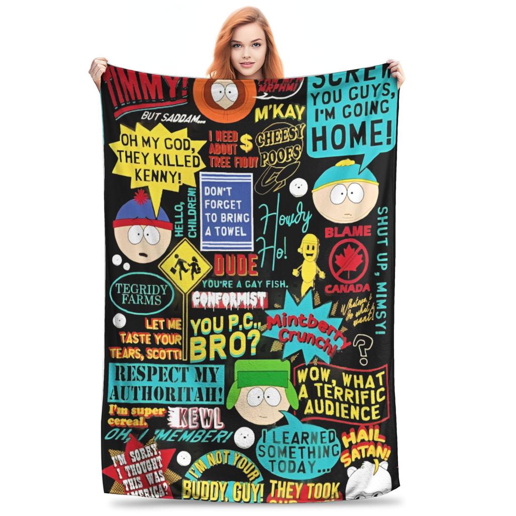 Super Soft Souths Parked Throw Blanket Premium Flannel Fleece Lightweight Bed Blanket Fuzzy Plush Blankets All Season Use