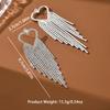 Cross border new fashionable heart earrings, feminine temperament, luxurious diamond studded earrings, earrings