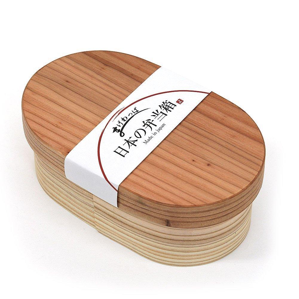 

Made in Japan, Japanese Cedar Bento Box, Oval, Magewappa, Approx. 500ml