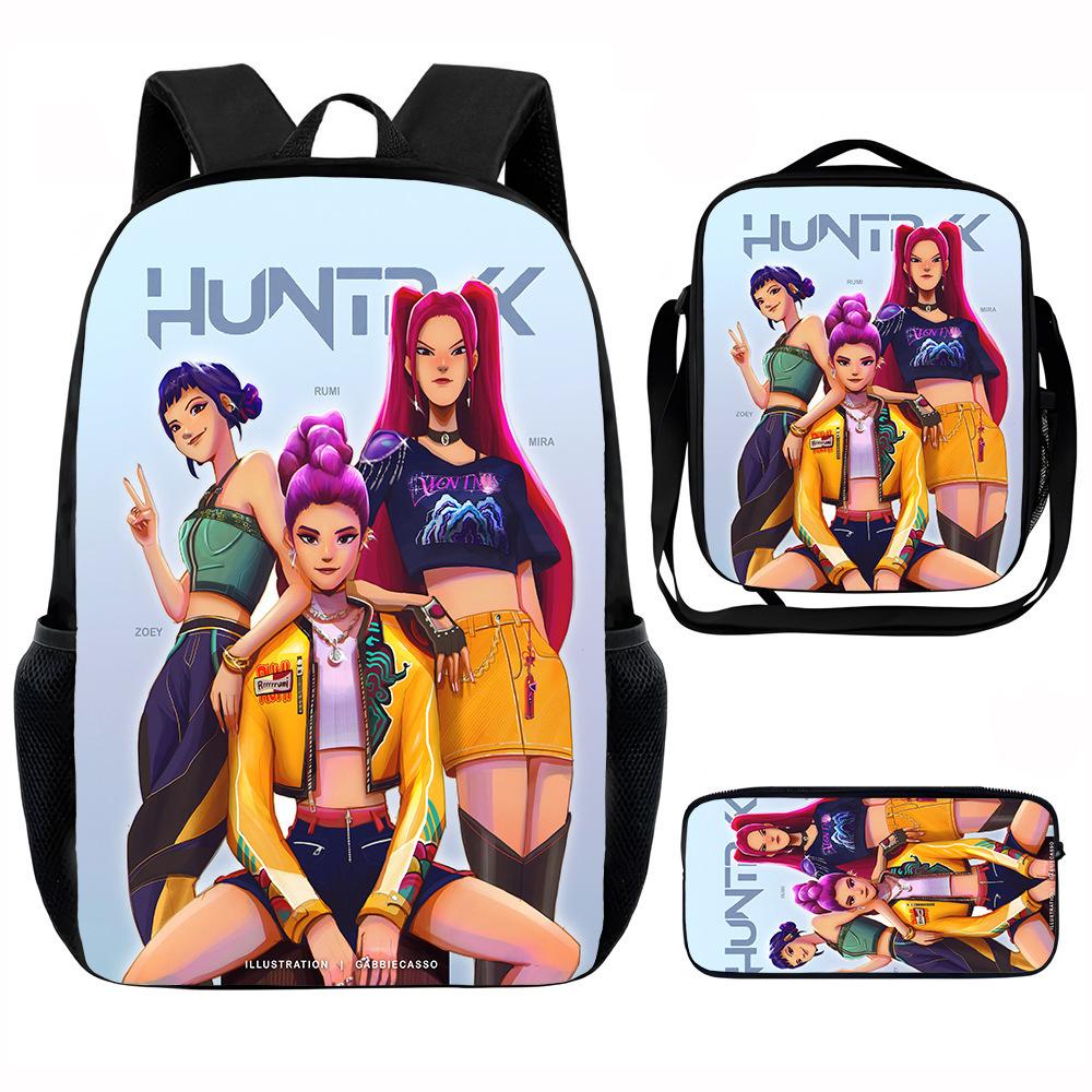 K-Pop Hunter Magic Girls New Children's Backpack DIY Customizable Unisex Student Bag Kindergarten Double Shoulder Cute Cartoon