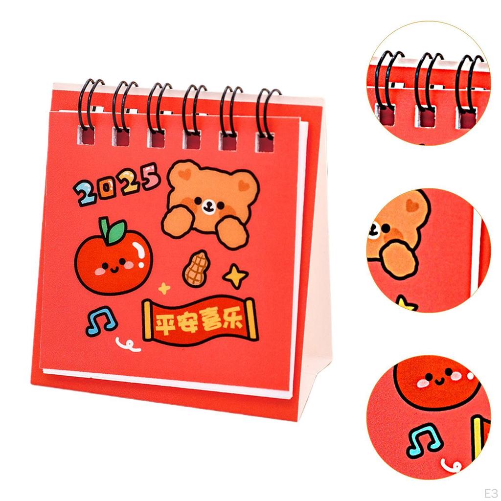Standing Desk Calendar Flip Adorable Planning Organizing Year Mini