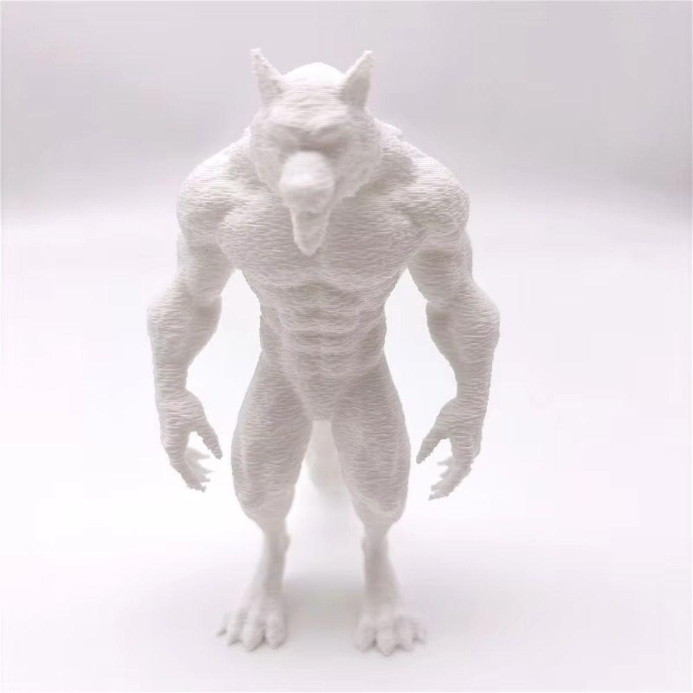 3D Printed Werewolf Statues Black Realistic Werewolf Figurine Crafts Models Werewolf Statue Ornaments