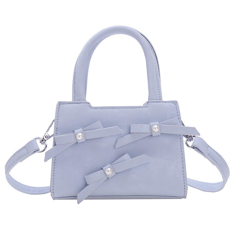 Cute Fashionable Bowknot Children's Tote Bag Elegant Mini Square Purse For Boys And Girls