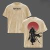 Anime BLEACH Kurosaki Ichigo Printed Tee Men Women Washed Cotton T-shirts Short Sleeve Vintage T Shirt Harajuku Unisex Tshirt