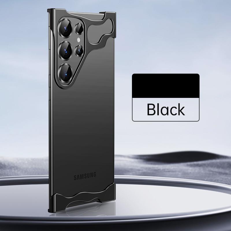 Voor Samsung Galaxy S26ultra S25 S24 S23 Ultra Plus Aluminium Metalen Frame Bumper Telefoonhoes Legering Frameloze Armor Schokbestendige Cover For Galaxy S24 zwart
