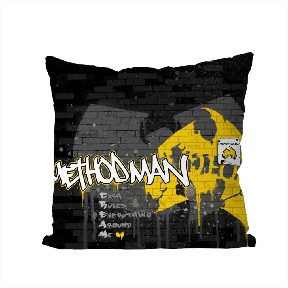 Wu TTang Clan Pillow Case For Car Sofa Decorative Home Doublesided Print Plush Square Throw Pillow Cushion Cover