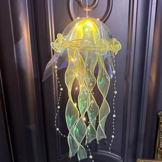 LED Night Light Gradient Jellyfish Pendant Colorful Lamp Ornament Decorative Night Lamp Gift for Friends And Children