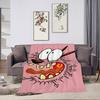 Cartoon C-Courage the C-Cowardly D-Dog Blanket Plush Nap Sofa rug for Living Room Office Bedroom Birthday Home Travel Kid Gifts