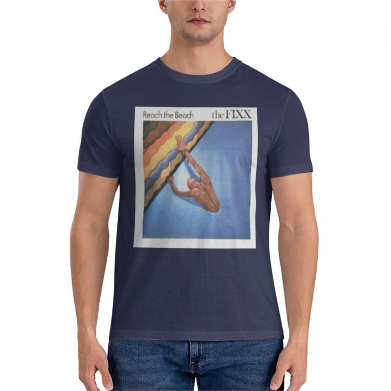 The Fixxs Reach The Beach Album Multicolored Classic TShirt Black Tshirts for Men New Edition T Shirt