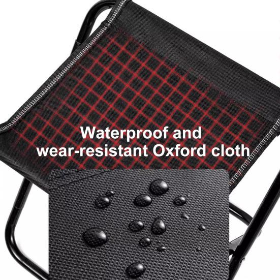 Mini Folding Stool Portable Lightweight Heavy Duty Waterproof Oxford Cloth Outdoor Camping Backpacking Beach Picnic Fishing Collapsible Chair Seat