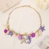 Gold Color Chain Ocean Theme Necklace Shell Women Necklace Seahorse Starfish Pendant  Gift Party