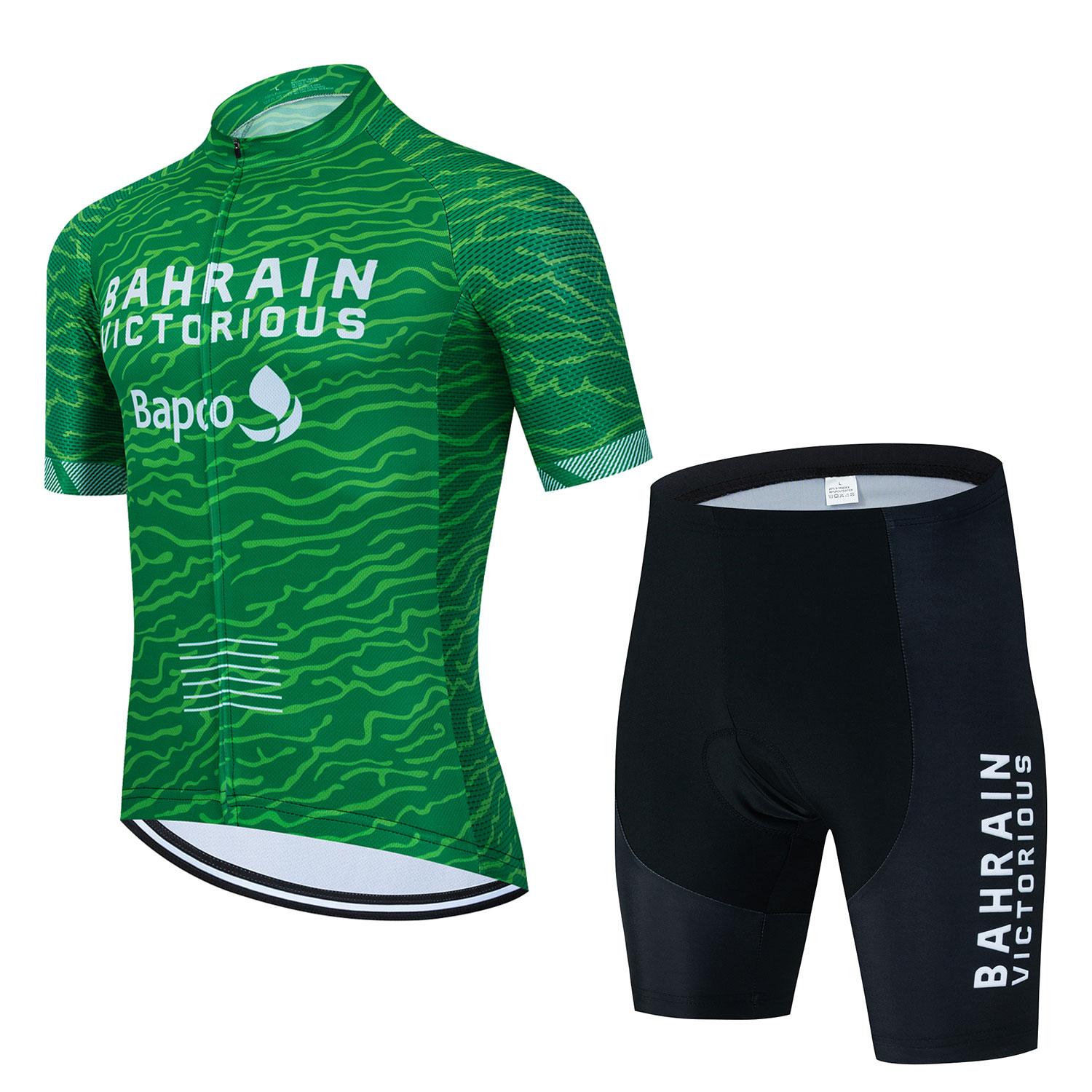 2026 Bahrain Team Radsportbekleidung Herren Sommer MTB Bike Anzug Kurzarm Fahrradkleidung Ropa Ciclismo Hombre Radtrikot Sets 3XL