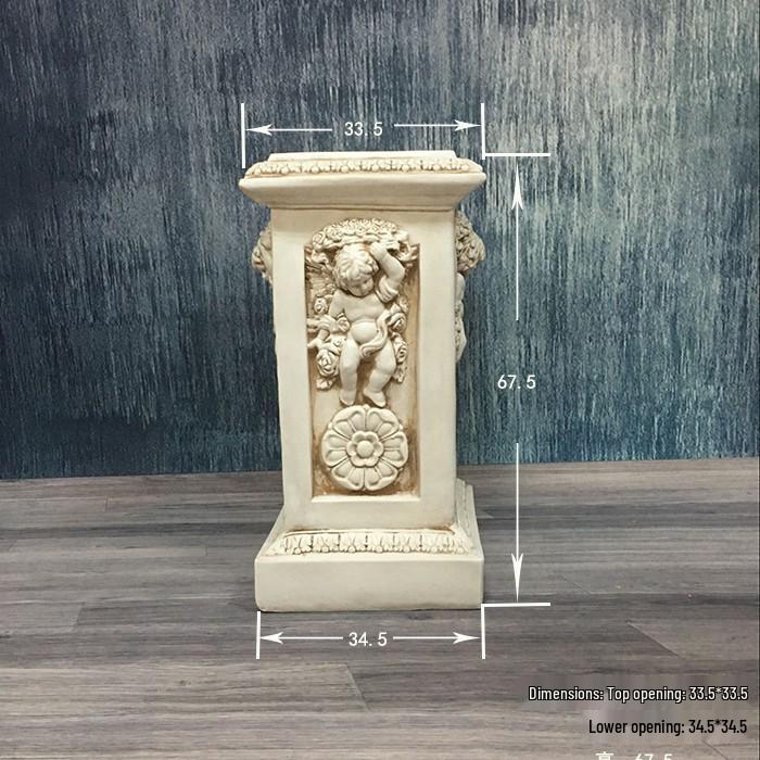 Wedding Gold Roman Column Flower Stand – European Stripe Trophy Fiberglass Décor