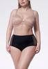 High-Waist-Figurformer mit Spitzenseiten Opal Schwarz