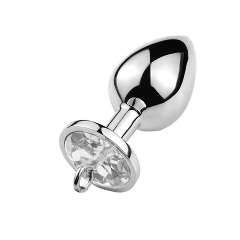 Super Mini malý střední velký set stahovací kroužek Křišťálové kovové anální korálky anální kolík Šperky bondage lock párová herní vložka