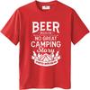 Solid Color Teeshirt Unisex Crew Neck Tshirt Casual Beer Because No Great Camping Story Started With Salad Basic Teenagers Tees