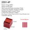 Zasouvací drátové konektory Elektrický kabel Svorkovnice Vícenásobný vstup/výstup na lištu DIN s upevňovacím otvorem Spojovací DIY připojení