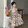 Girls' 2026 Summer Floral Spaghetti Strap Dress - High-End, Stylish Tank Top Dress