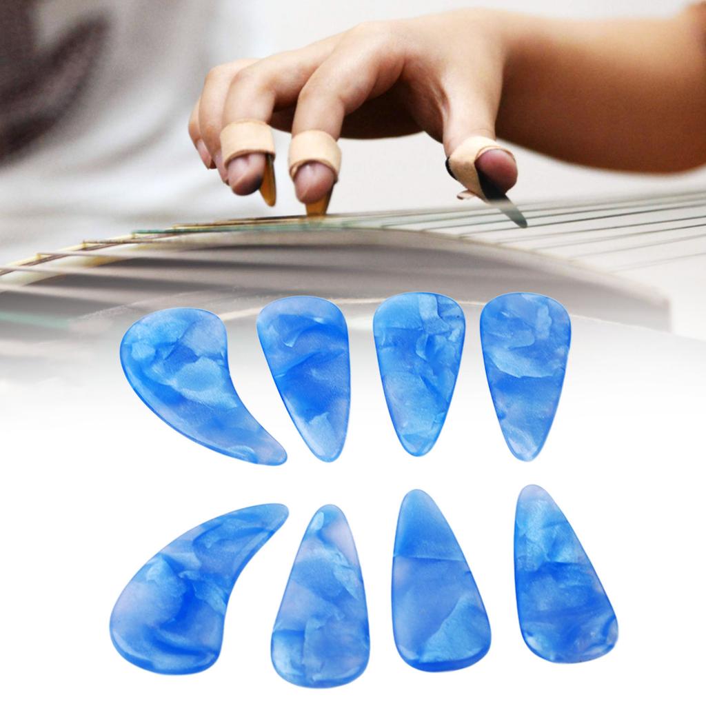 8Pcs Finger Picks Silicone Delicate Smoothly Appearance Elastic Professional Nail Covers