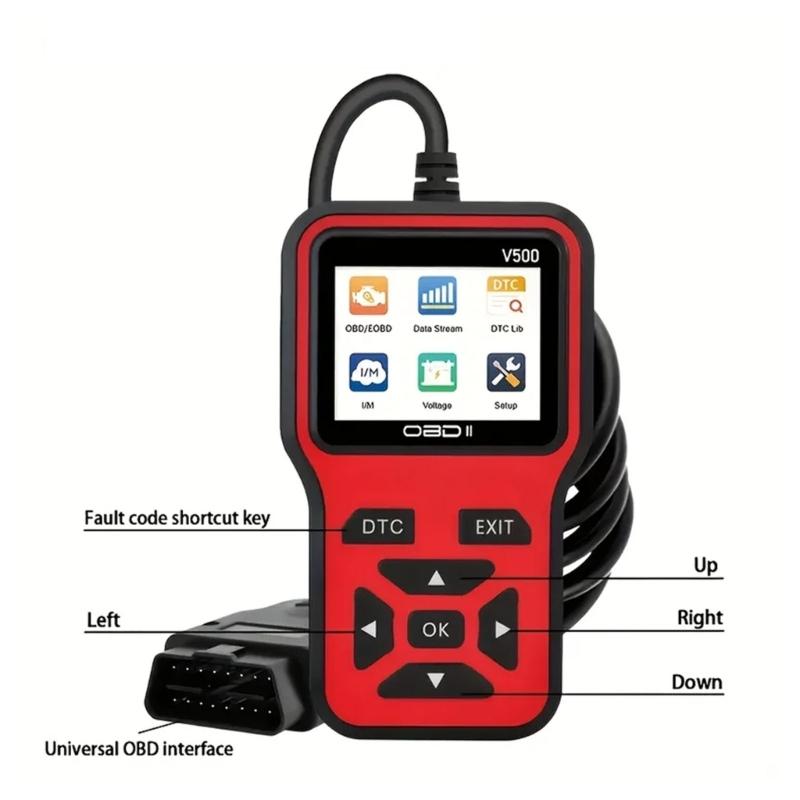 Efficient V500 OBD2 Scanner Car Diagnostic Tool With Real Time Data Stream And Fault Code Reader For 12V Vehicles
