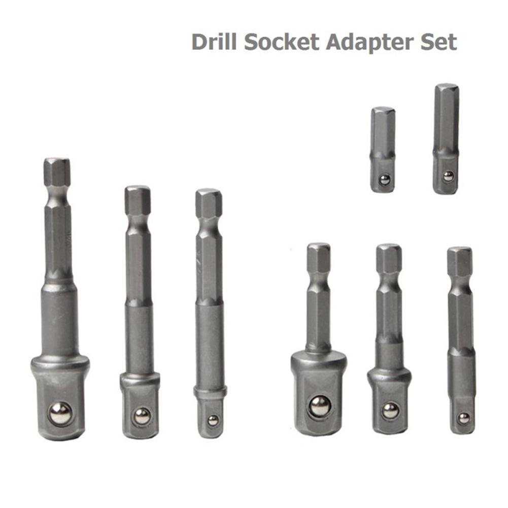 Socket Adapter Bit Adapter 1/2 3/8 1/4 2/3/8pcs Drill